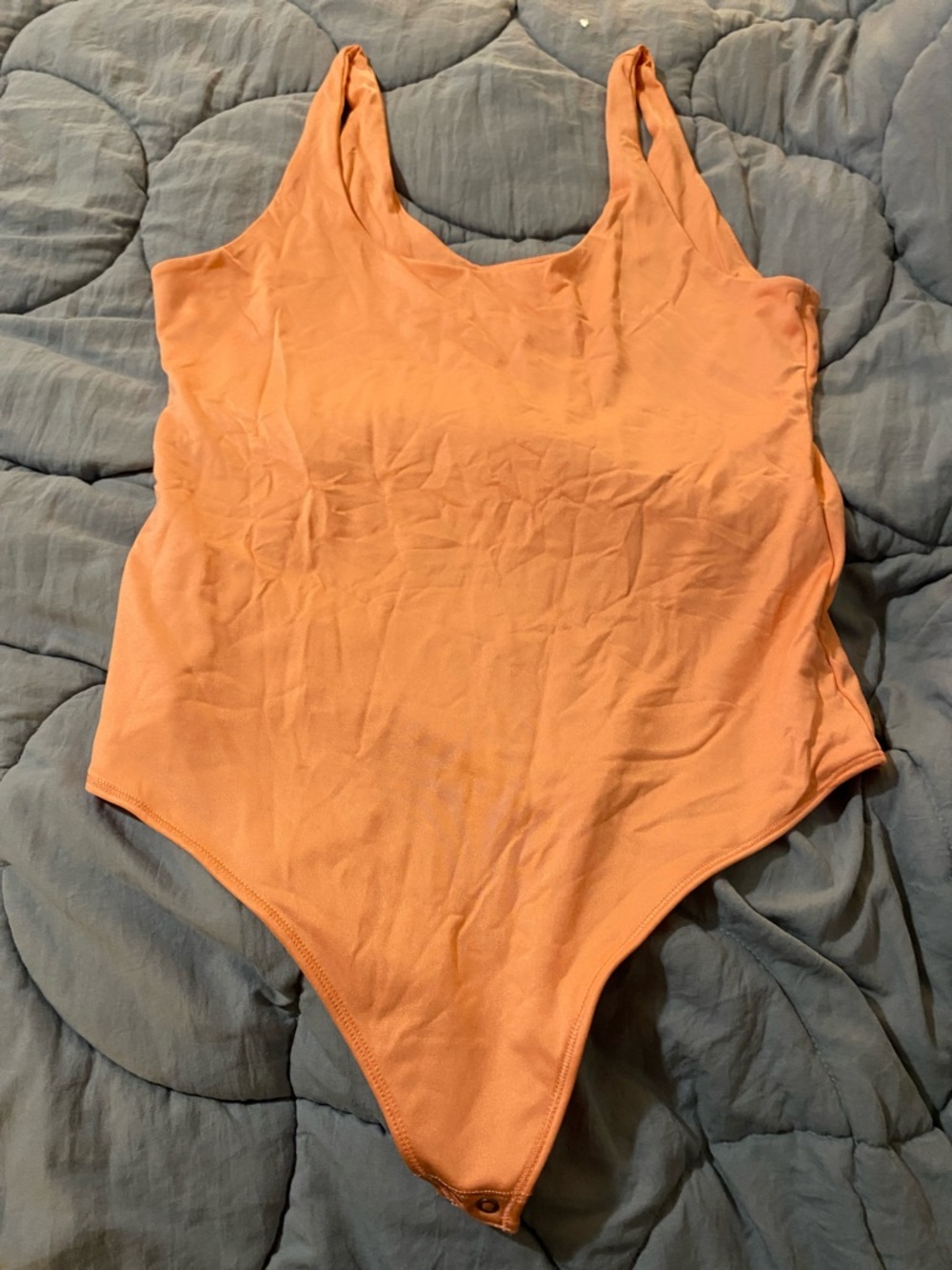 Abercrombie & Fitch Peach Scoop Neck Bodysuit